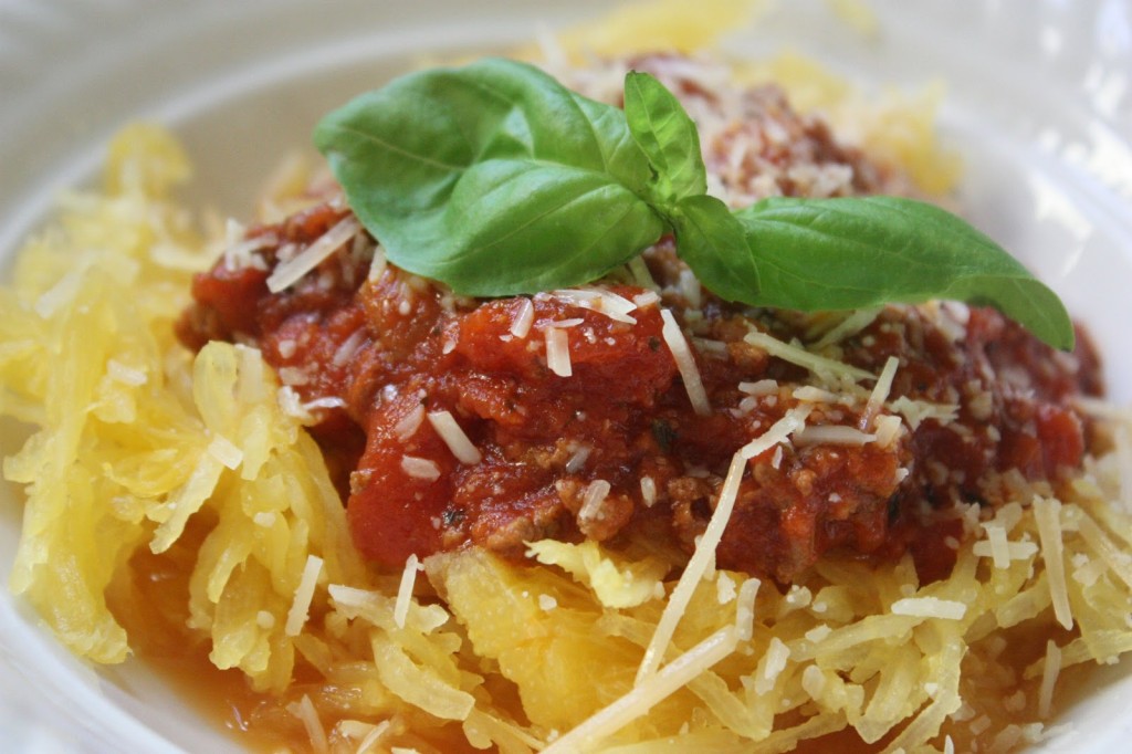 Spaghetti Squash Spaghetti - eliminate white noodles from spaghetti