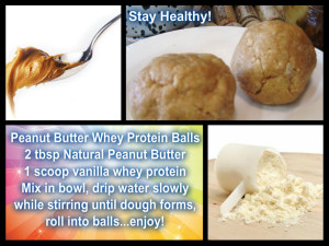 Stay Healthy Peanut Butter Whey Protein Balls